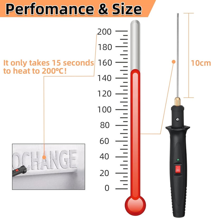 GOCHANGE 18W Hot Knife Foam Cutter, 10CM Cutting Pen with 100-240V Transformer Adaptor for Foam Craving, Small Foam Project, DIY - Image 3